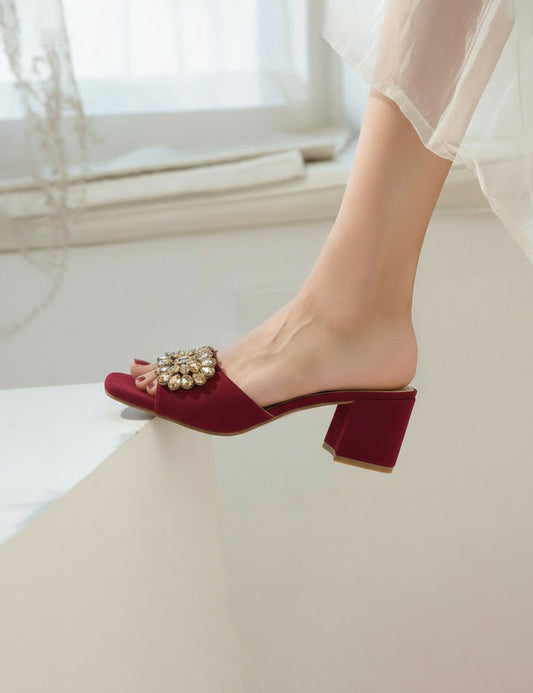 Maroon | Flat Slippers for women