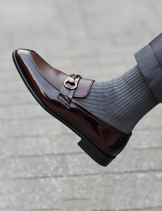 Maroon patent Loafer
