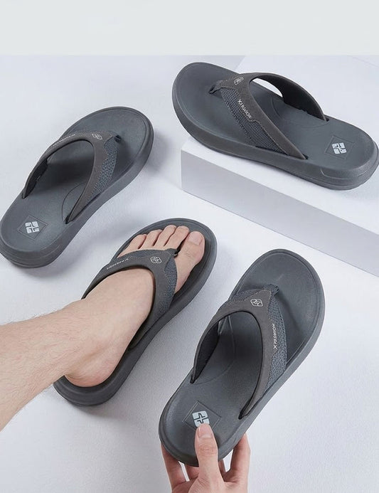 Men’s Summer Flip Flops – X FASHION Grey Slides