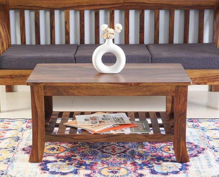 Nagpur Wooden Coffee Table - Coffee Table - Furniselan - Teak-Finish