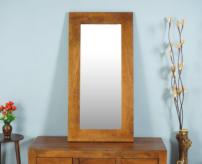 Portugal Solid Wood Mirror Frame - Dressers & Mirrors - Furniselan-Dark-Brown-Finish