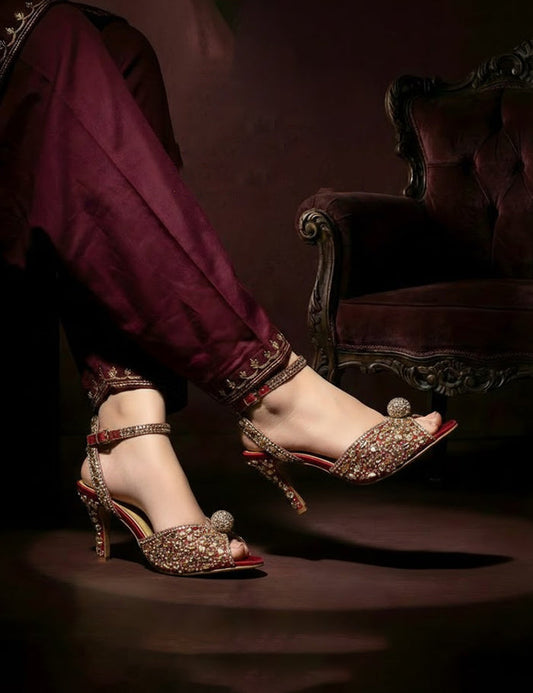 Red Fancy Sandals for Women