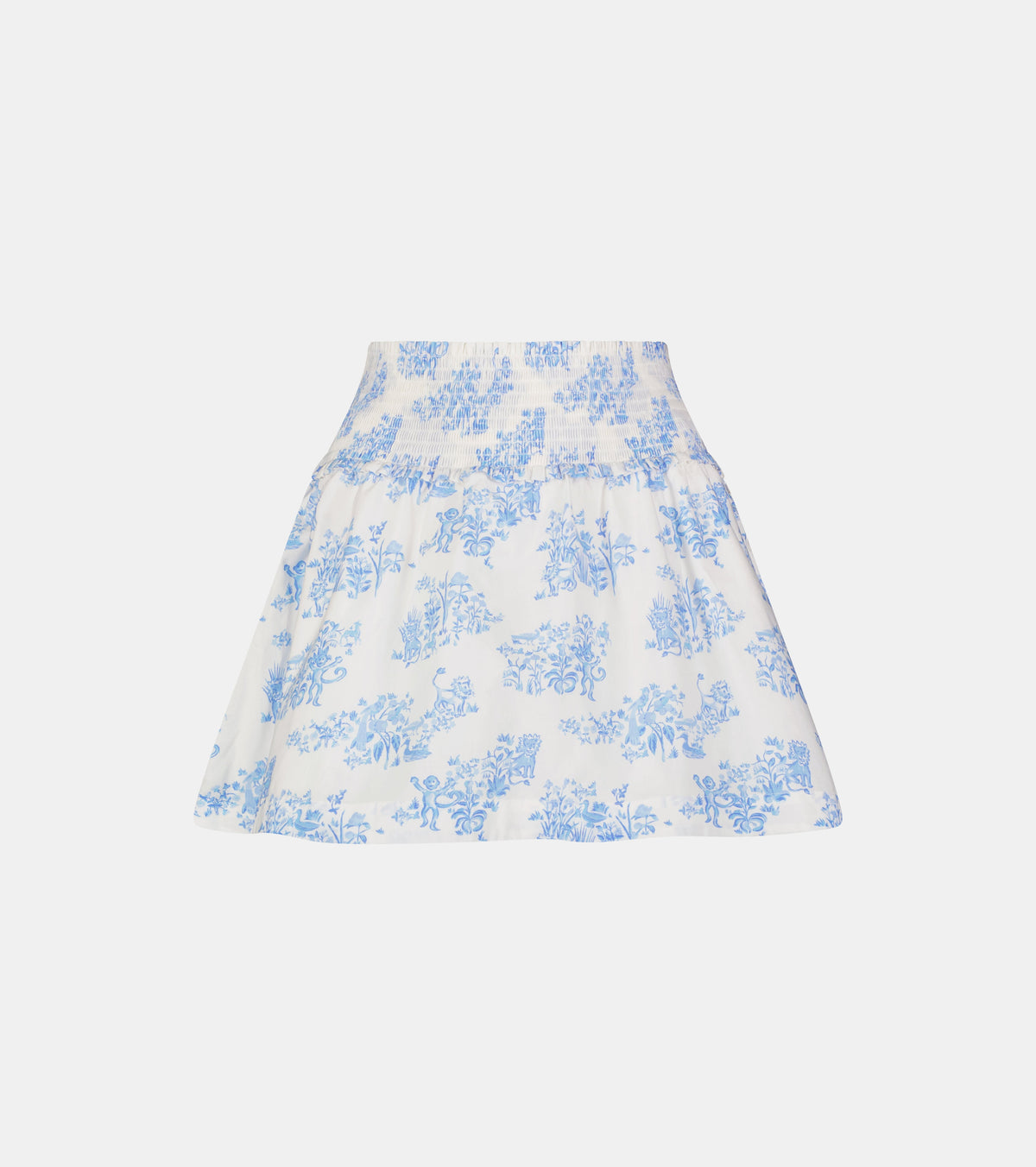 Roller Rabbit x Hill House The Delphine Mini Nap Skirt - Blue Sherwood Forest Monkey