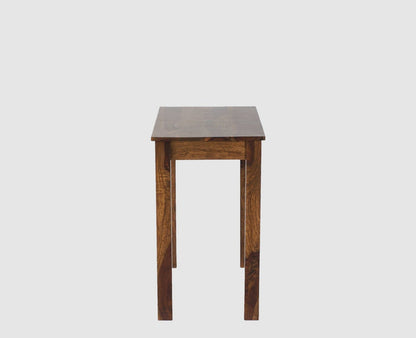 Sendai Solid Wood Study Table with One Drawer - Study Table - Furniselan - Teak-Finish