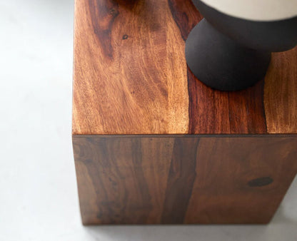 Sidon Side Table Furniselan-Rustic-Teak-Finish